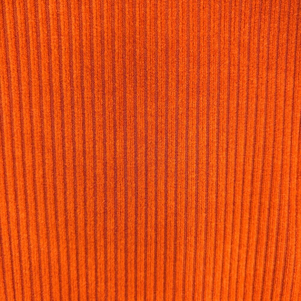 CUPSHE Bernadette Ribbed Tiered Mini Dress Womens M Orange Long Sleeve Soft - Picture 3 of 7